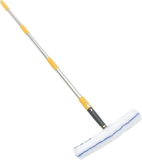 SAFIGLE 1 Juego Limpiacristales Extensible Herramienta de Limpieza Absorbente Hogar y Automóvil Ducha y Cocina Accesorio de Microfibra y Inoxidable