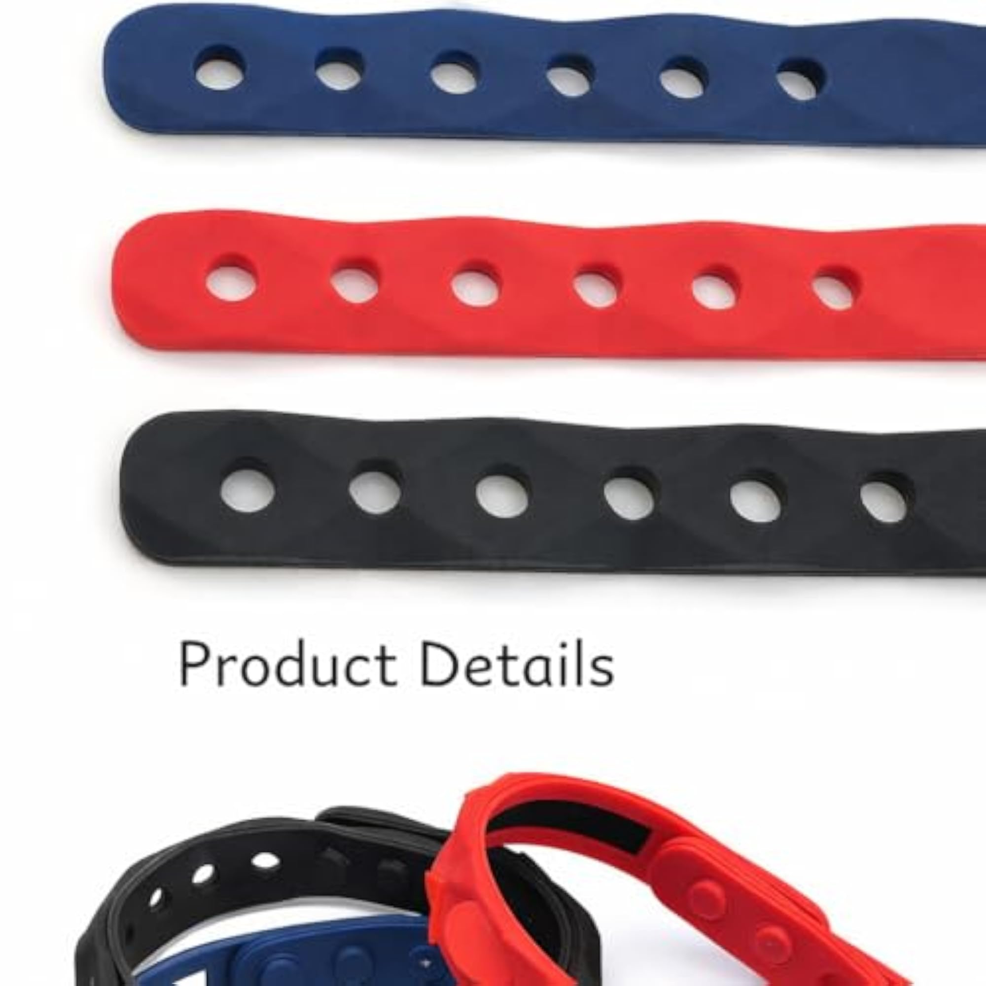 3pc Magnetic Silicone Bracelets Pack for Men & Women