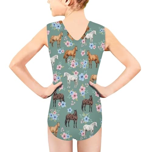 Image of Swimsuits for Girls 3-14 Sleeveless Bathing Suit for Kids Summer One Piece Swimming Suits