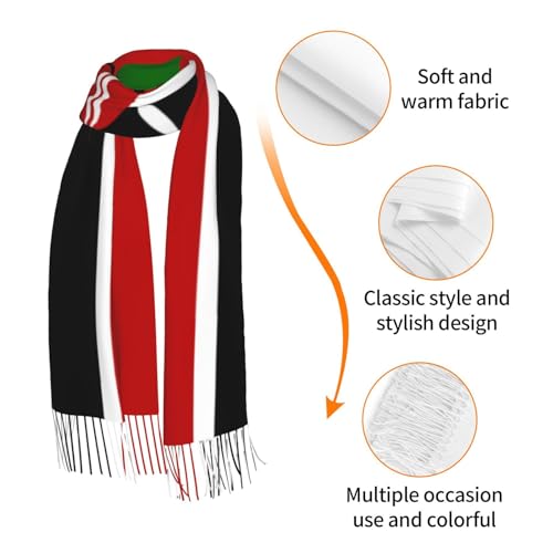 Kenya Flag Kenyans Cashmerette Fringed Scarf Winter Warm Scarves Shawl Wrap For Women4