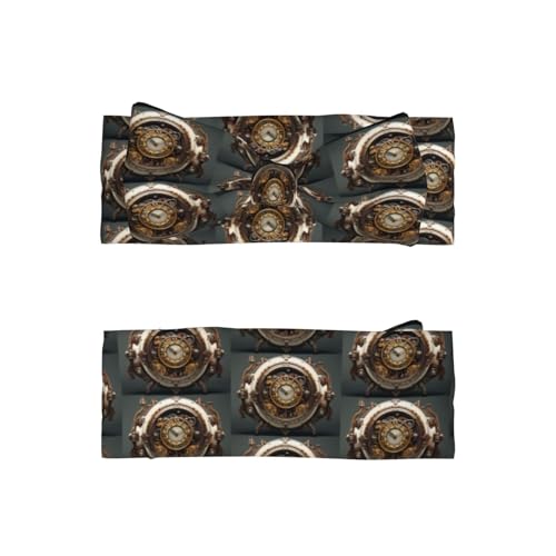 Baby Bow Headband Steampunk Clock Pattern Soft, Skin-Friendly for Newborns 0-6 Months, for Baby Girls2