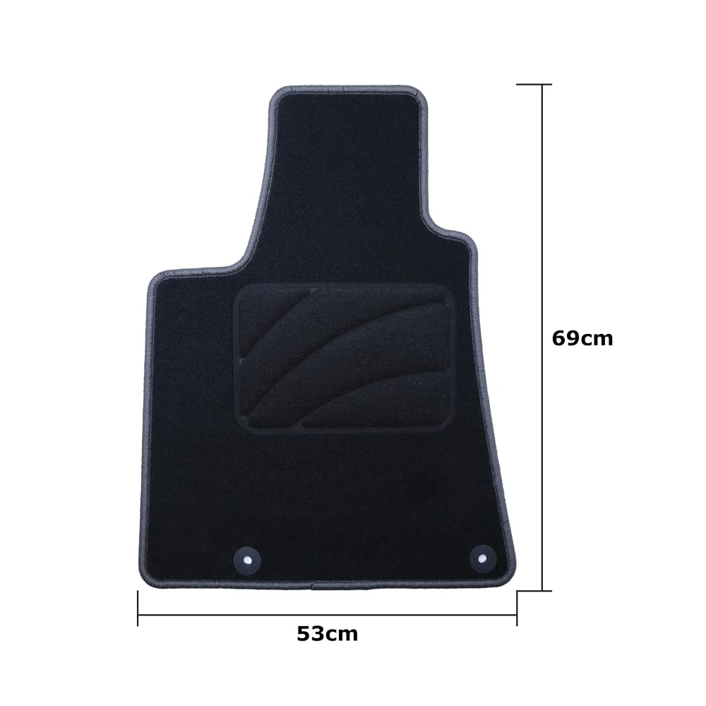 Alfombra A Medida Maserati Levante 5Pz Ribete Gris Oscuro