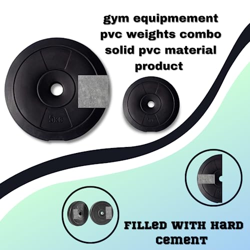 Image of Home Gym equipment Combo for men pvc weights set 30kg for home workout equipment with 3-fit curl rod and 5-fit state rod for weight lifting exercises,(10kg to 80kg) at home