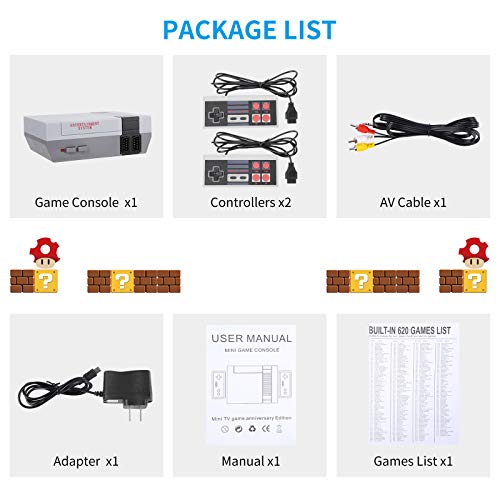 Classic Handheld Game Console,Classic Game Console Built-in 620 Game,Handheld Video Game Player Console for Family TV - Thumbnail 6