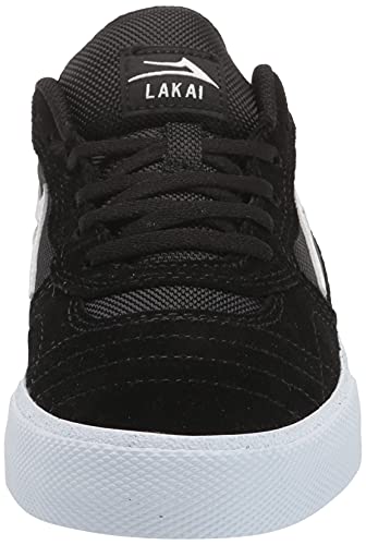 Lakai Tênis de skate masculino Cambridge – Tênis de skate de alto desempenho, Camurça preta/branca,