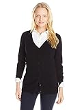 Dockers Women's Petite Boyfriend Cardigan Sweater