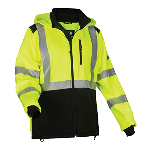 Ergodyne Unisex Hi-Vis Softshell Water-Resistant Jacket, Lime, Medium US