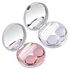 Naapesi 2Pcs Étui de Lentilles de Contact avec Mirroir, Portable Boite à Lentilles de Contact, Mini Porte-Lentilles de Contact, Simple Kit de Voyage Étuis à Lentilles avec Capuchons L et R