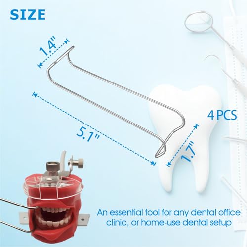 Dental Columbia Wangen Retraktor, Edelstahl Autoklavierbare Mundöffner für Zahnbeißen, Orthodontie & Verfahren, 4 Stück