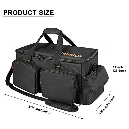 Saviour Dj Cable File Bag, Detachable Padded Bottom And Adjustable Dividers, Stores Music, Audio, And Visual Cabling, Portable Travel Storage And Studio Organization (Orange) #TOP4