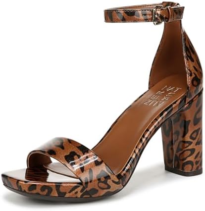 Naturalizer Womens Joy Heeled Sandal Cheetah Patent 6.5 W