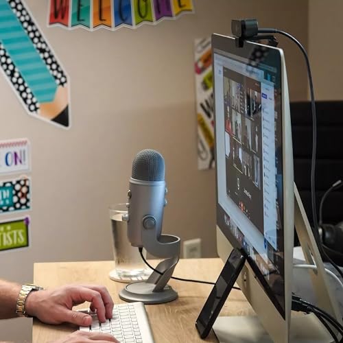 Webcam Full HD 1080p com Microfone - Para Home Office e Videoconferências, Preto