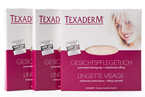 Rezi Gesichtsreinigungstuch Gesichtspflegetuch Texaderm, 1er Pack (1 X 3 Stück) Dermatologisch Getestet,waschbar & wiederverwendbar - Make up entferner Tuch Apricot
