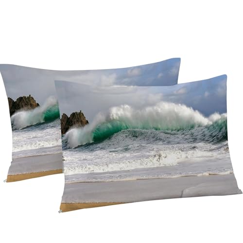 Parure de lit 240 x 260 flots en microfibre douce et finitions premium - 8