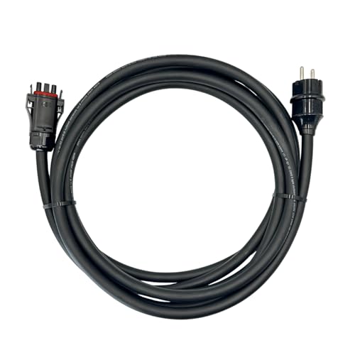 SOSSEN Câble AC Plug&Play 5m – 3 × 4mm² – Étanche IP68 – pour Micro-onduleurs Solaires Sossen – Connexion Rapide Photovoltaïque