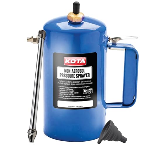 LAUCO Non Aerosol Pressure Sprayer - Refillable Pressurized Sprayer Bottle for Oil, Solvent,...