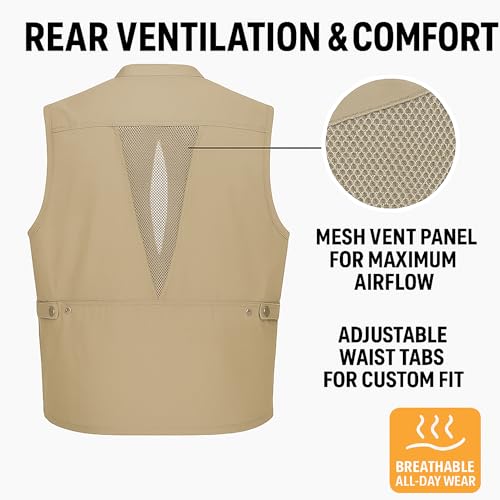Image of Humvee Utility Vest with 21 Pockets -Travel, Safari, Hunting, Camping, 100% Cotton, Tactical Jacket for Men & Women