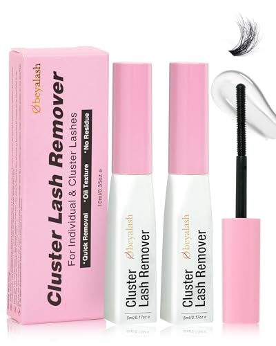 Obeyalash Remover Cils Extension Dissolvant Extension Adhesive 10ml/0.35oz Irritation Faible Gel Remover Cluster Lashes Faux Cils Individuel Depose Colle Lash Adhesive (2pcs)