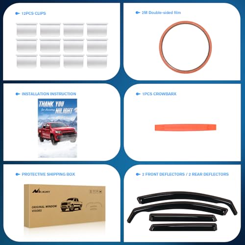 Image of Nilight in-Channel Window Visors for Hyundai Tucson 2022-2026