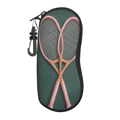 Woshuwo Zwei Tennisschläger Antike tragbare Brillenetui Leichte Sonnenbrillentasche Brillenetui