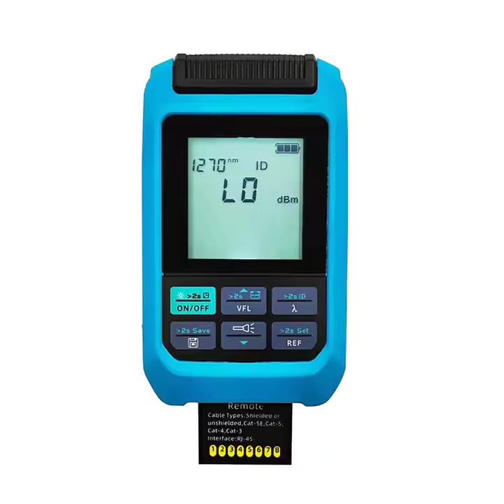 HC-2201G Series Handheld Optical Power Meter – Multi-Function PON Meter with 8 Wavelength Support, 500+ Data Storage, Self-Calibration, Type-C Charging & Lithium-Ion Battery (BluePower Meter)-image-10