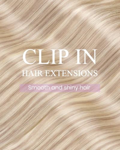 Image of LaaVoo Clip In Hair Extensions, For Special Occasion, 20 Inch | Blonde With Layered Highlights, 120g 7pcs, Clip On Extensions Human Hair, Smooth, Natural Shine