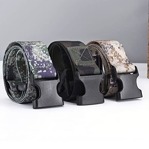 2PCS Tactical Belts, Canvas Quick Release Tactical Belt Wide Waist Belt With Plastic Buckle For Men And Women4