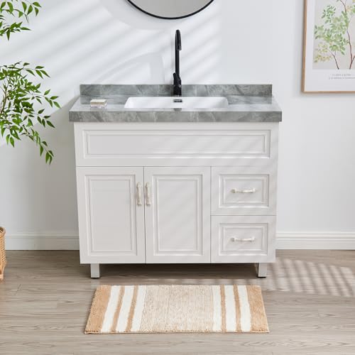CozeCube Bath mats for Bathroom Non Slip, Fluffy Absorbent Microfiber Bath mat Washable, Aesthetic Bathroom Rugs, Large Beige Striped Bath mat, Beige, 36" x 24" by CozeCube - Used condition - Image 3