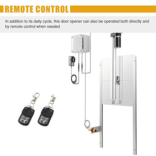 Y-NOT Automatische Hühnerklappe mit Zeitschaltuh Hühnerstall öffner Kit Hühnerhaus Tür für Smart Home Farms (Silber-mit… – Bild 6