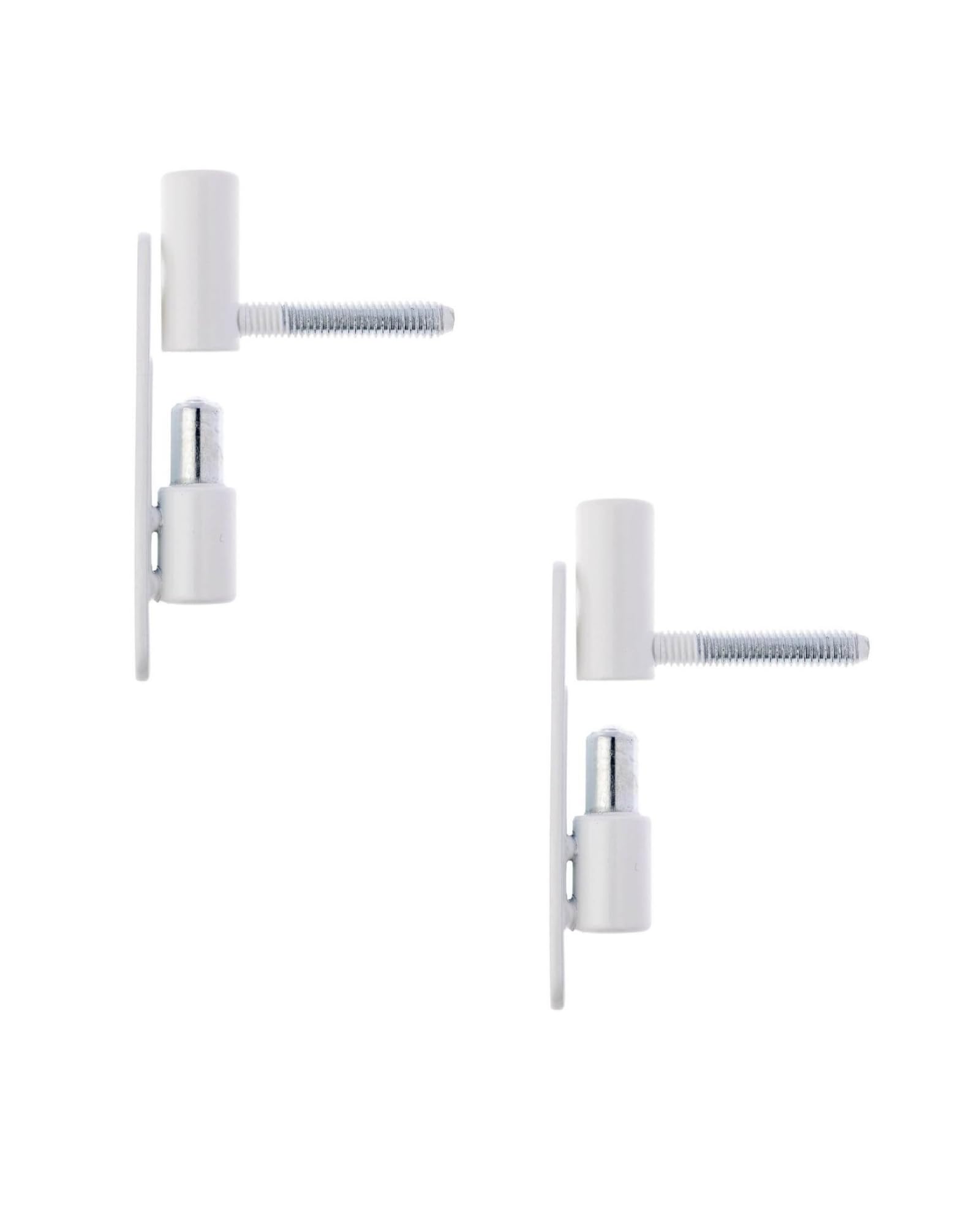 Gedotec White Hinges - Renovation Hinges Door Hinges Made Of Solid Steel - | P50 | Pack Of 2 Door Hinges For Drilling Into Windows And Doors | Door Hinges For Wood And Plastic With Ball Bearing