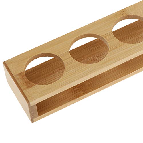 Serenable Suporte para Copos de Doses de Bambu Prateleira para Barware Bandeja para Copos de Uísque