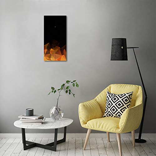 Triangles d'abstraction horloge en verre Tulup anti-reflet - 4
