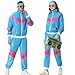 Owurha 80s Track Suit for Men Women 90s Retro Windbreaker Set Couples 90s Tracksuit 80s Costume Men Neon Wind Suit