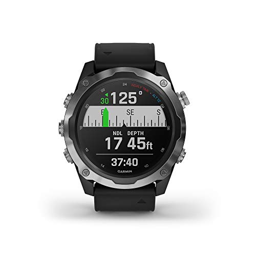 Garmin Descent Mk2, Watch-Style Dive Computer, Multisport Training/Smart Features, Stainless Steel With Black Band, 010-02132-00 #TOP1