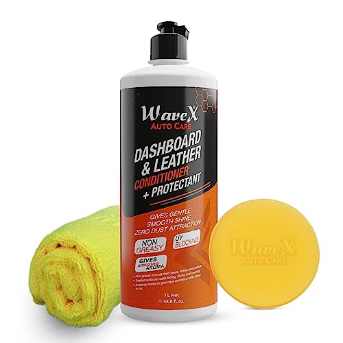 Wavex Dashboard Polish and Leather Conditioner + Protectant (1L) Car Dashboard Polish | Car Polish for Interior Plastic, Leather, Vinyl & Rubber | Dashboard Polish that Protects, Shines & Conditions (Image - 1)