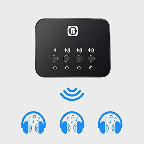 Bw-107 Transmisor y Receptor de Audio Múltiple Inalámbrico Adaptador Receptor de Música Función de Compartir Dispositivo para Teléfono Móvil Bluetooth 4.0