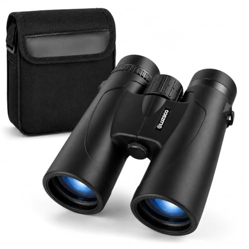 Luzsco 10x42 HD Binoculars for Adults High-Powered – Waterproof Binoculars with Clear Wide View, Lightweight for Bird Watching, Hunting, Hiking & Sports, with Carrying Bag