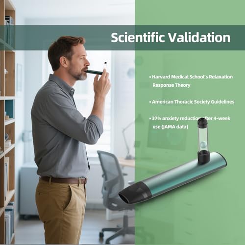 Portable Breath Balancer: Quit Smoking Gadget & Anxiety Relief Item. Quick 3-Minute Decompression, Sleep Aid, Focus Enhancer. Sports Recovery & Corporate/Family Wellness Gift (Black) - Image 6