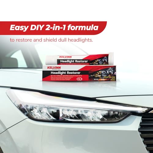 Image of Kelvinn Headlight Restorer 100g,Removes Yellowing, Fades & Scratches, Restores Clarity & Shine for Car and Bike Headlights, Improves Night Visibility (Pack of 5)