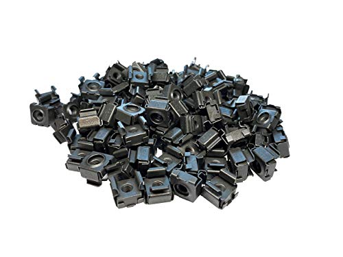 Rackgold® Black 10-32 Cage Nuts 100 Pack - Usa Made #TOP1