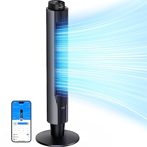 Govee Life 42 Inch Smart Tower Fan, 25ft/s WiFi Fan with Aromatherapy Diffuser and Temperature Sensor, Oscillating Fan with 8 Speeds 4 Modes, 24H Timer Fan Tower, 27dB Quiet Floor Fan for Bedroom Govee Life 42 Inch Smart Tower Fan, 25ft/s WiFi Fan with Aromatherapy Diffuser and Temperature Sensor, Oscillating Fan with 8 Speeds 4 Modes, 24H Timer Fan Tower, 27dB Quiet Floor Fan for Bedroom