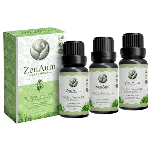 Image of 100% Pure Tea Tree Essential Oil | Antibacterial & Skin Healing | Acne, Scalp & Hair Care | Aromatherapy & Massage Use | GMP, IFRA, ISO Certified- 15ml - Pack of 3