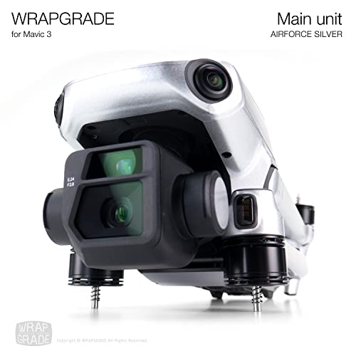 Image of WRAPGRADE Full Skin Stickers for DJI Mavic 3 / Mavic 3 Classic (Airforce Silver)