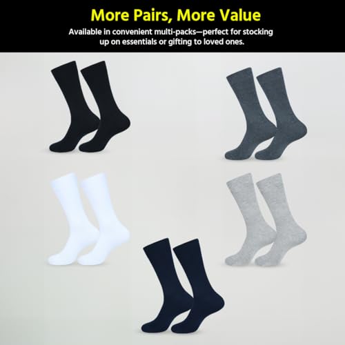 Image of BALENZIA Mens Dress Socks| Trouser Breathable Business Professional Formal Wear | Everyday Sock | Solid Colors