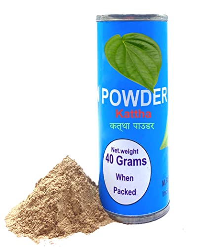 Image of 2-Pan Kattha | Pan Katha | Paan Kattha | Paan Katha | Acacia Catechu Powder for Paan | Pan Kattha Powder | Sukha Kattha, Dry Kattha कत्था पाउडर 40g +40g Pack of 2 -F1