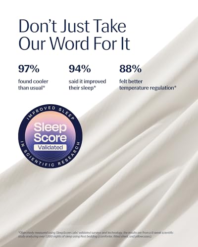 Image of REST Evercool Cooling Comforter, King /Cali King, Blanket for Hot Sleepers, All Season Bedding to Keep Cool for Night Sweats, Breathable Lightweight Duvet, 106x90 Inches, Arctic White