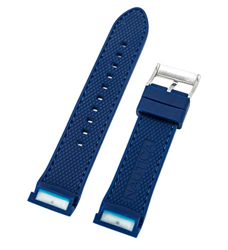 Nautica N19602G A19602G NST 600 Chrono 22 mm blu PU gomma originale  cinturino di ricambio per orologio -