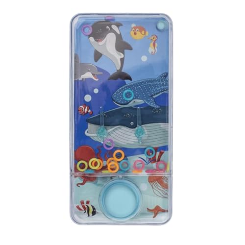 MIBANDERA Mini Juegos de Agua. Juegos de Agua de Anillas para niñas y niños. Juego de Habilidad de Viaje. Aguaplay. Water Geme. Aqua Play. (Ballena-Orca)