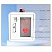 AED Defibrillator Storage Cabinet with Key, Wall-Mounted Steel First Aid Defibrillation Alarm Box for Home, Nursing, Bus, Public Places - Fits Most AED Models