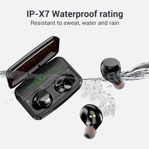 Image of EDYELL A1 Wireless Wireless:120H Playtime Bluetooth Earphones with LED Display In Ear Headphone with 3500Mah Charging Case ENCBuds Smooth Touch Control IPX7 Waterproof
